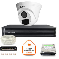 Zestaw monitoringu IP BCS Basic 1x Kamera BCS-B-EIP15FR3(2.0) Rejestrator z dyskiem 1TB