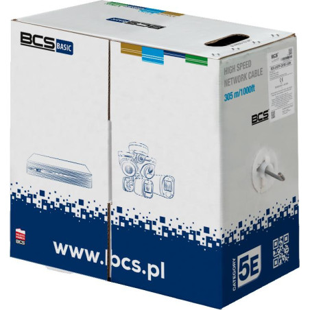 Kabel teleinformatyczny skrętka  BCS BASIC BCS-B-U/UTP-CAT5E-PVC