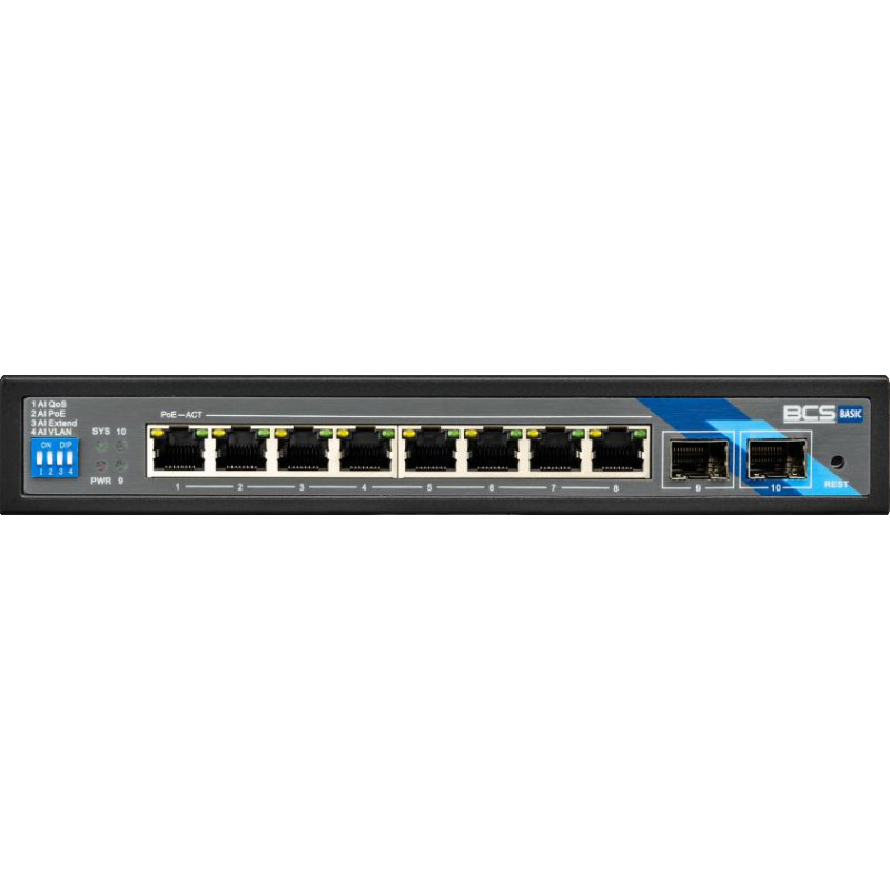 Switch PoE BCS BASIC BCS-B-SP08G-2SFP