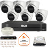 Zestaw monitoringu IP BCS Line 6x Kamera BCS-L-EIP14FSR3-AI1 Rejestrator z dyskiem 1TB