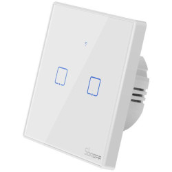 Dotykowy włącznik światła Sonoff WiFi + RF 433 T2 EU TX (2-kanałowy)