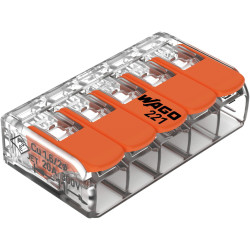 Szybkozłączka uniwersalna LINKA/DRUT 5x 0,2-4mm2 WAGO 221-415 (1szt.)