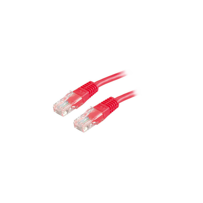 PATCHCORD U/UTP KAT.5E 1 m CZERWONY