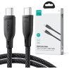 Kabel USB-C / USB-C Joyroom SA34-CC3 100cm 60W 5A PD w oplocie czarny