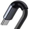 Kabel 2w1 USB-C / 2x USB-C Joyroom Speedy SA21-1T2 150cm 100W w oplocie czarny