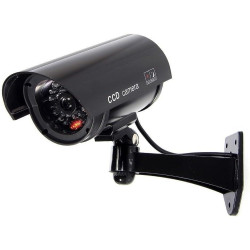 Atrapa kamery tubowej czarna LED AT-1B-B