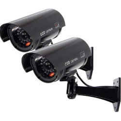 Atrapa kamery tubowej czarna LED AT-1B-B