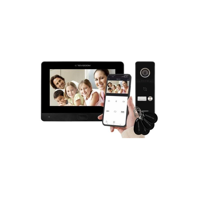 Wideodomofon REVIZOOM RM-T471HD BLACK/RC-411HD-C