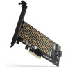 Adapter Axagon PCEM2-D PCIe NVME + SATA M.2