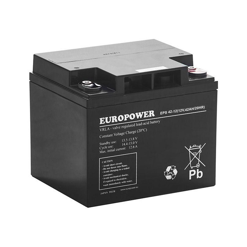 Akumulator AGM EUROPOWER serii EPS 12V 42Ah (Żywotność 8-12 lat)