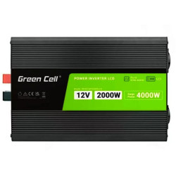 PRZETWORNICA NAPIĘCIA Green Cell PowerInverter LCD 12V / 230V 2000W/4000W CZYSTA SINUSOIDA