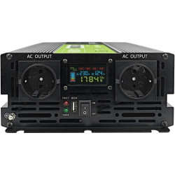 PRZETWORNICA NAPIĘCIA Green Cell PowerInverter LCD 12V / 230V 2000W/4000W CZYSTA SINUSOIDA