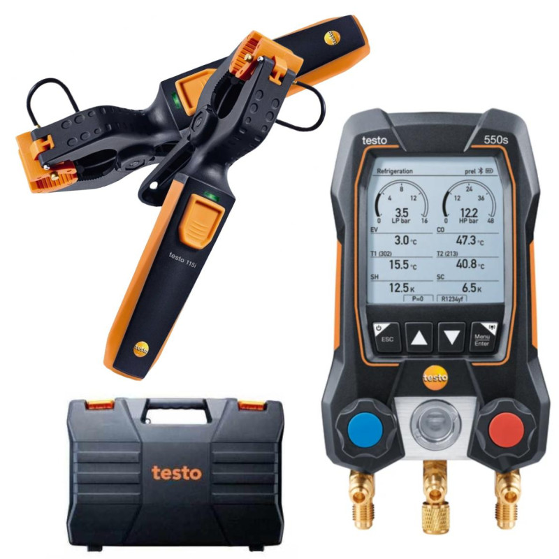 Elektroniczna oprawa zaworowa Testo 550s zestaw Smart 0564 5502