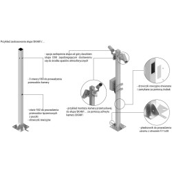 Słup ATS SKAM1/3 pod montaż kamer CCTV