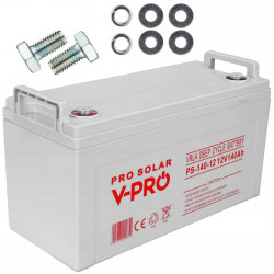 AKUMULATOR VOLT POLSKA DEEP CYCLE VPRO SOLAR 12V 140AH VRLA BEZOBSŁUGOWY