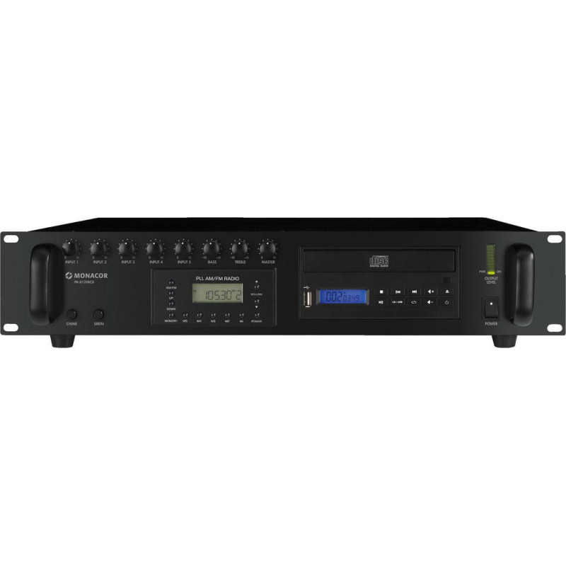 Wzmacniacz miksujący MONACOR PA-8120RCD PA MP3, FM