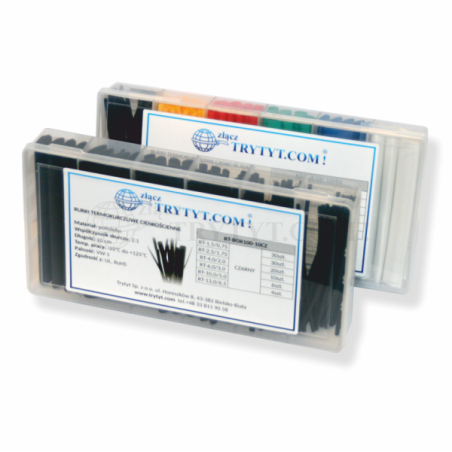 Zestaw rurek termokurczliwych czarnych RT-BOX100-10CZ
