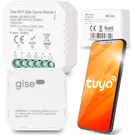 GISE Smart Moduł do sterowania bramą WiFi GEN 2 | Tuya | GG-01