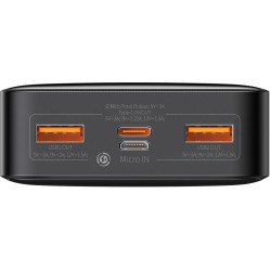 Powerbank Baseus Bipow Digital Display PPBD050501 20000mAh 20W PD QC 3.0 2x USB-A 1x USB-C + KABEL