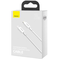 KABEL USB-C / Lightning iPhone Baseus Superior CATLYS-A02 1m 20W PD Quick Charging BIAŁY PREMIUM
