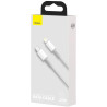 KABEL USB-C / Lightning iPhone Baseus Cafule CATLGD-A02 2m 20W PD Quick Charging BIAŁY W OPLOCIE