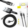 KABEL USB-A / Lightning iPhone Baseus Cafule CALKLF-BG1 100cm Apple 2.4A CZARNO-SZARY W OPLOCIE