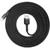 KABEL USB-A / Lightning iPhone Baseus Cafule CALKLF-RG1 300cm Apple 2A CZARNO-SZARY W OPLOCIE