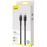 KABEL USB-C / USB-C Baseus Cafule CATKLF-ALG1 200cm 100W 5A PD 2.0 QC 3.0 CZARNO-SZARY W OPLOCIE