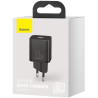 ŁADOWARKA SIECIOWA Baseus Super Si Quick Charger 1C CCSUP-J01 30W 1x USB-C PD 3.0 QC 3.0 CZARNA