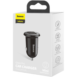 ŁADOWARKA SAMOCHODOWA Baseus Grain Pro CCALLP-01 24W 4.8A 2x USB-A