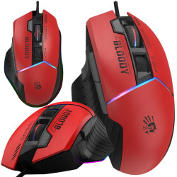 Mysz przewodowa A4tech Bloody W95 Max USB Sports Red
