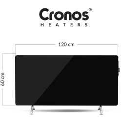 Panel grzewczy IR CRONOS Synthelith GLASS CRG-720TWP Black