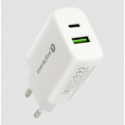 ŁADOWARKA SIECIOWA everActive SC-370Q 25W 1xUSB-C 1xUSB-A PD PPS