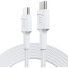 KABEL USB-C / USB-C Green Cell POWERSTREAM 120cm BIAŁY PD 60W ULTRA CHARGE QUICK CHARGE 3.0 KABGC30W