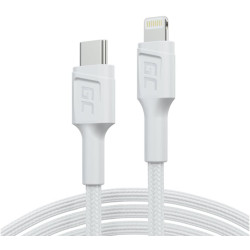 KABEL USB-C / LIGHTHING Green Cell POWERSTREAM 100cm BIAŁY PD APPLE IPHONE