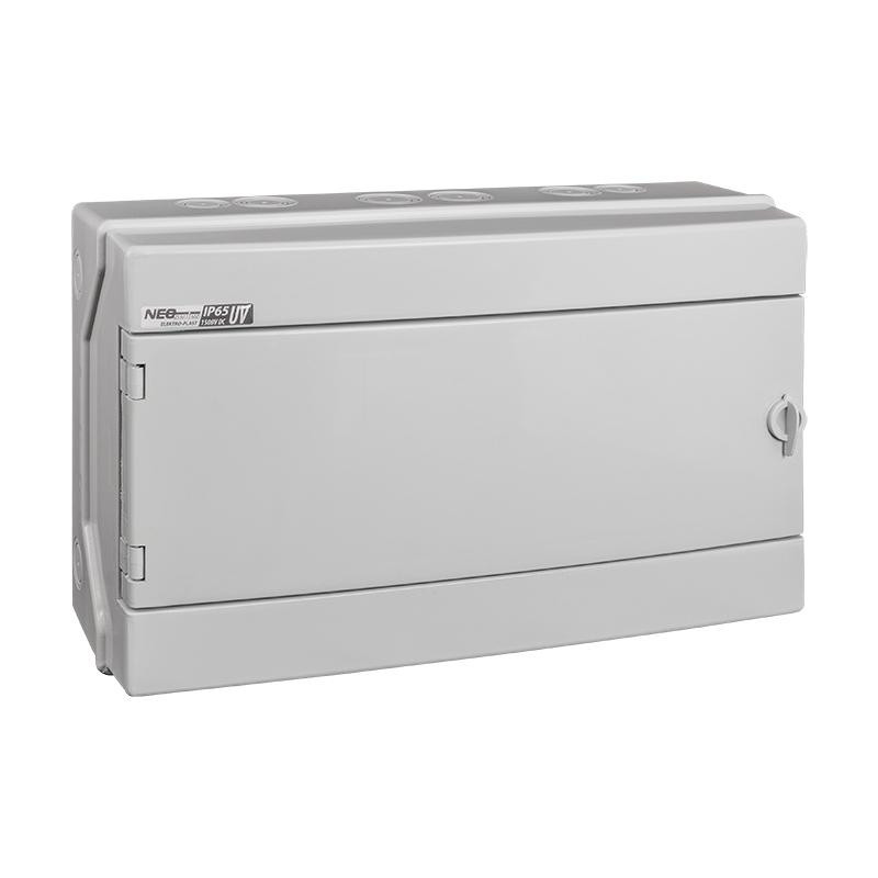 Rozdzielnica hermetyczna modułowa (500V AC, 1500V DC) 1x18 natynkowa (N+PE) IP65 RH-18/UV