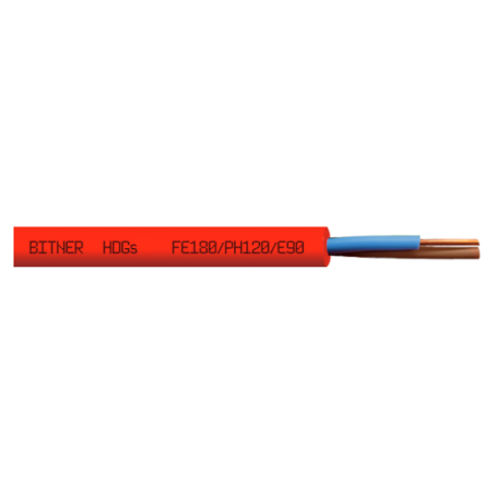 KABEL PPOŻ OGNIOODPORNY BITNER HDGs PH120 300/500V 2x1,5 - 100m