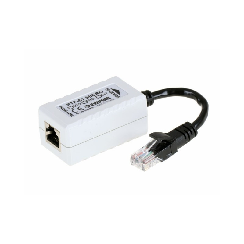Zabezpieczenie przepięciowe LAN do kamer IP, EWIMAR PTF-51-ENG/PoE/Micro