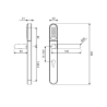 Klamka elektroniczna WFE L701 z klawiaturą 72mm INOX