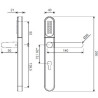 Klamka elektroniczna WFE L701 z klawiaturą 92mm INOX