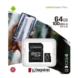 Karta pamięci microSD  Kingston Canvas Select Plus microSDHC C10 UHS-I 64GB