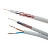 Przewód kabel koncentryczny z zasilaniem do CCTV BIAŁY K60+2x0,5mm2 ELEKTROKABEL 1m