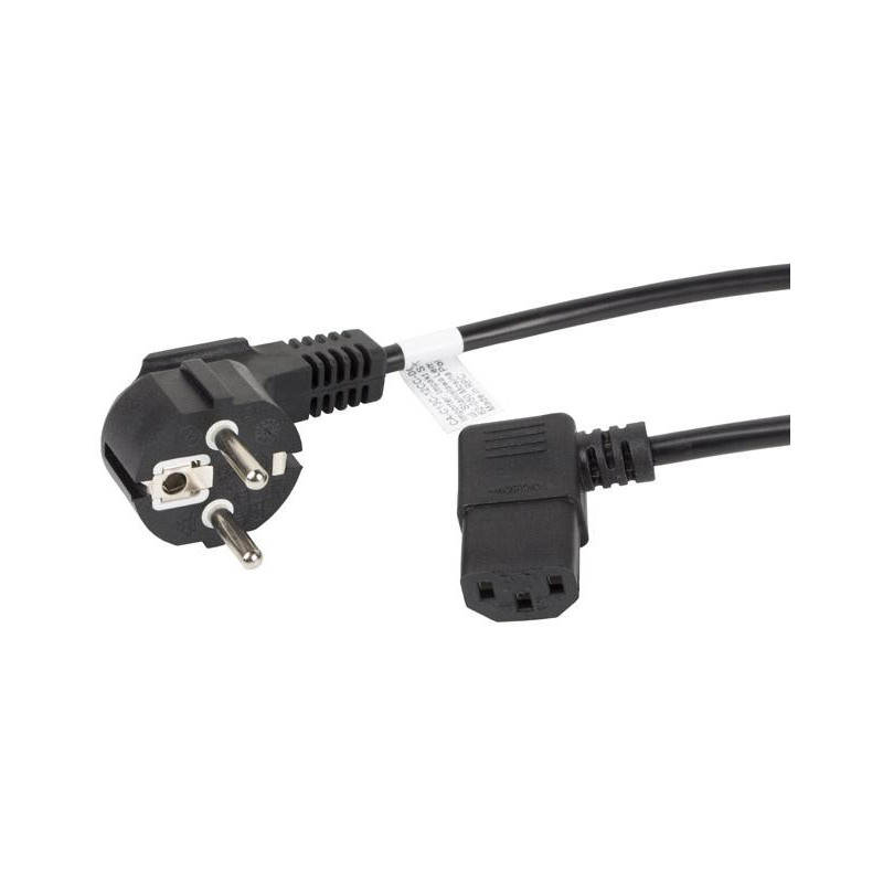 KABEL ZASILAJĄCY CEE 7/7 IEC 320 C13 1.8M KĄTOWY VDE Lanberg