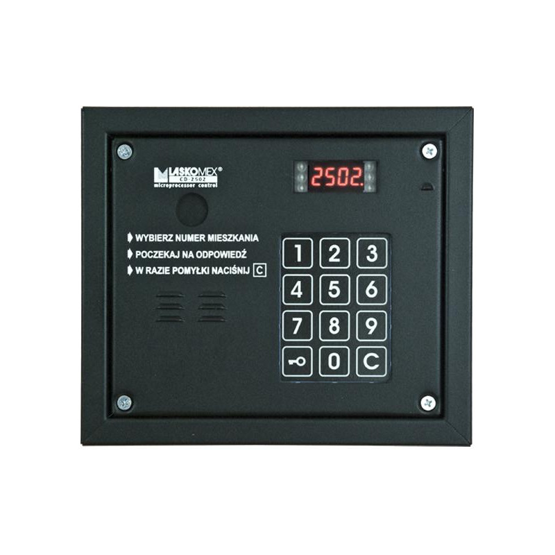 Laskomex CP-2503R czarna Panel audio z czytnikiem kluczy RFID