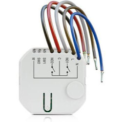 SATEL BE WAVE Bezprzewodowy dwukanałowy sterownik 230 V AC, dopuszkowy Smart CH Relay ASW-210 ABAX2