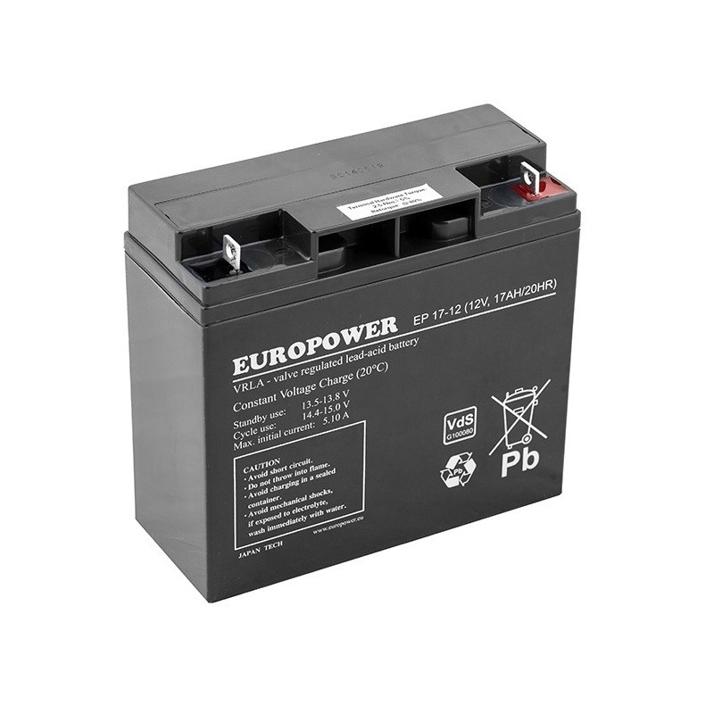 Akumulator AGM EUROPOWER serii EP 12V 17Ah (Żywotność 6-9 lat)