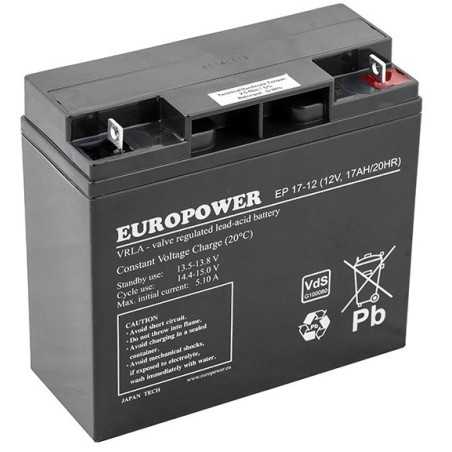 Akumulator AGM EUROPOWER serii EP 12V 17Ah (Żywotność 6-9 lat)