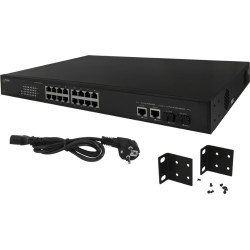 SWITCH POE PULSAR SF116 16-PORTÓW (16xPoE + 2xUPLINK/2xSFP UPLINK)