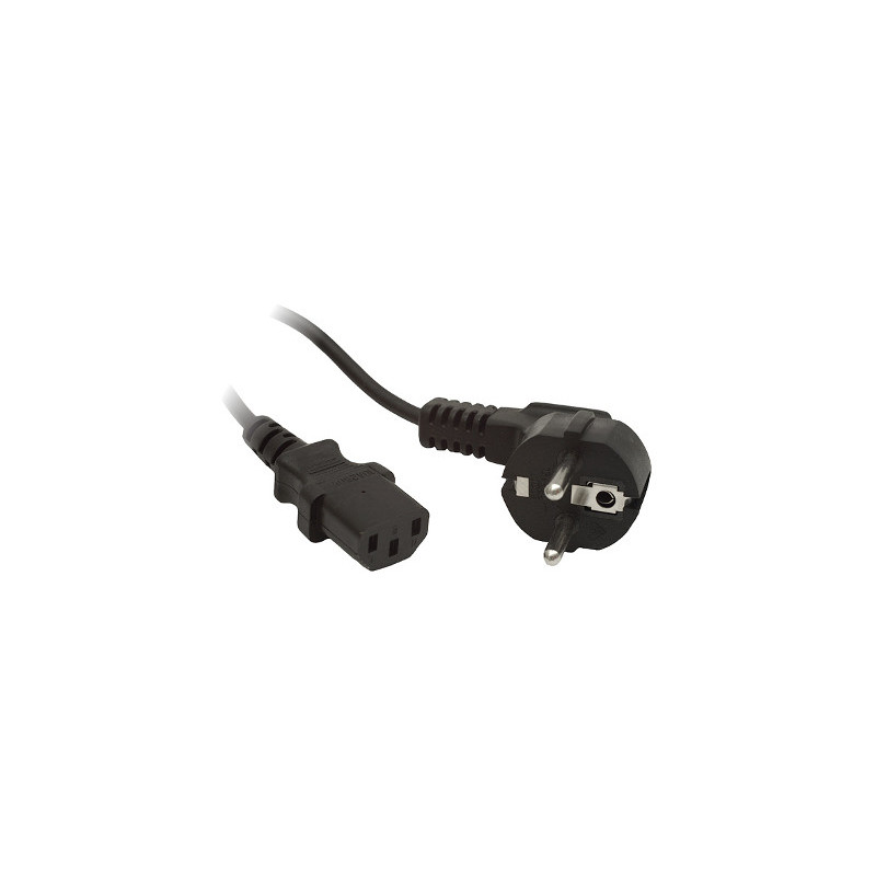 KABEL ZASILAJĄCY CEE 7/7 IEC 320 C13 1.8M WTYCZKA KĄTOWA Lanberg