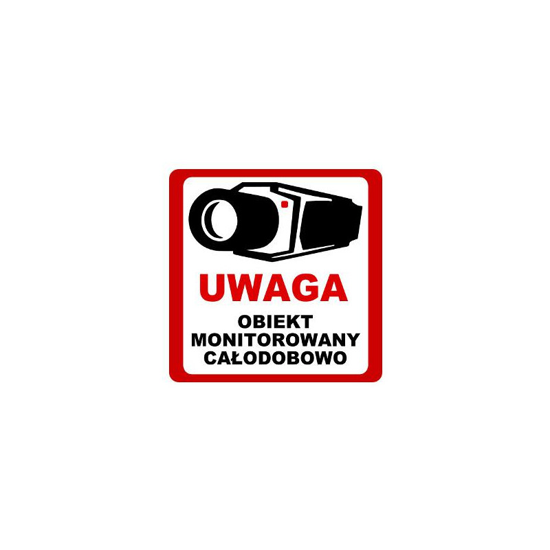 NAKLEJKA OBIEKT MONITOROWANY 10x10 8332